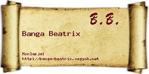 Banga Beatrix névjegykártya