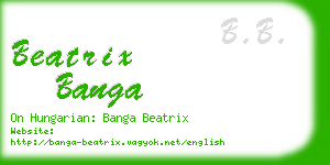 beatrix banga business card
